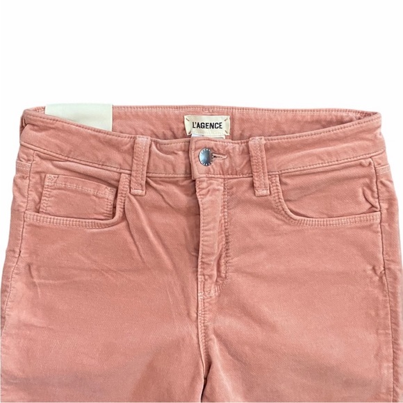 L’Agence Margot Blush Pink Skinny Velvet Jeans Size 26 - Picture 9 of 10